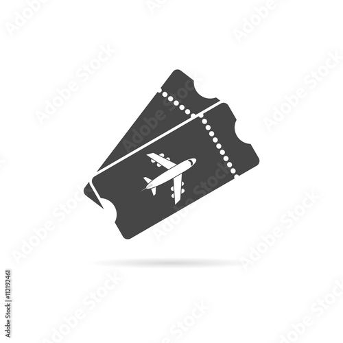 Flight ticket, ticket icon