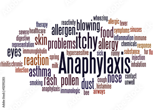 Anaphylaxis, word cloud concept 5 photo