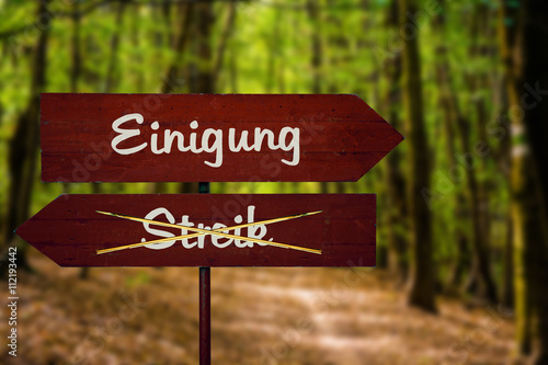 Schild 104 - Einigung