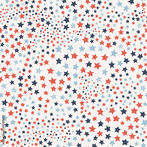 seamless pattern with chaotic stars ornament