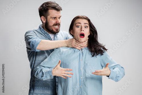 Obraz na plátně The quarrel men and women