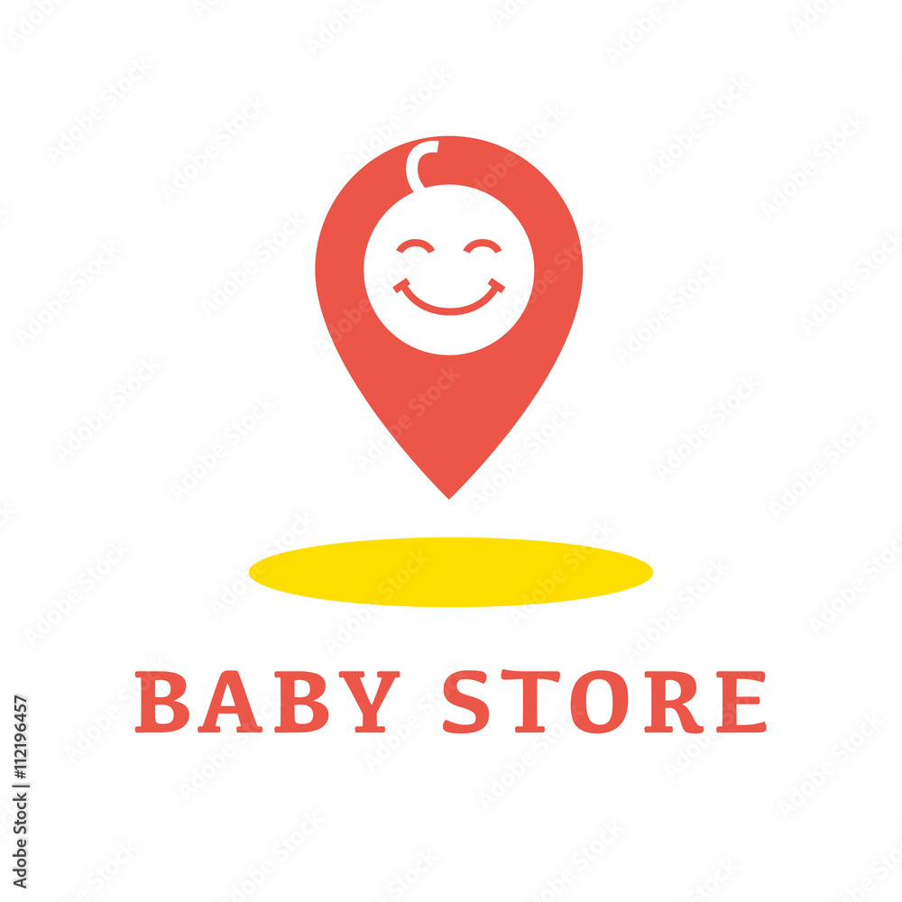 Vector simple flat kid logo. Baby, child company goods, toys shop, store. Human icon. Children icon, tag character. Pointer, placer symbol. Happy kid isolated on white background. Vector simple flat kid logo. Baby, child company goods, toys shop, store. Human icon. Children icon, tag character. Pointer, placer symbol. Happy kid isolated on white background.
