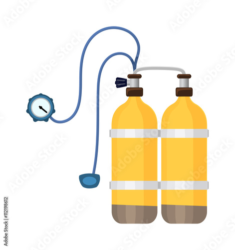 Diver cylinders vector illustration.