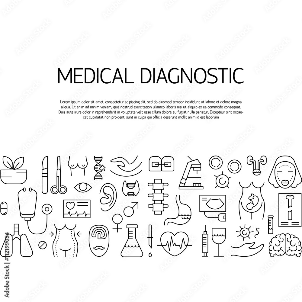 Illustration of symbols medical specialization. Illustration of symbols medical specialization.