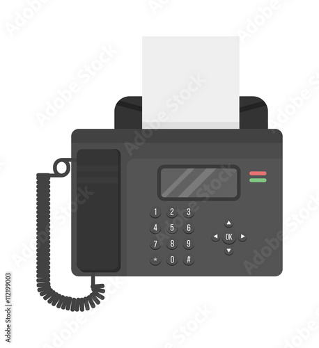 Office phone fax technology vector.