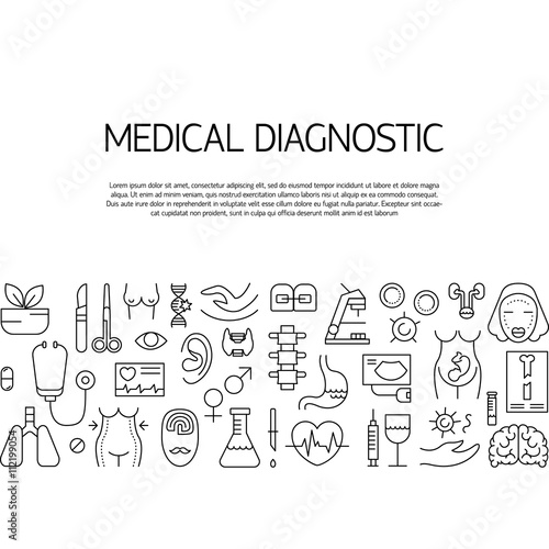 Illustration of symbols medical specialization. © forafontova
