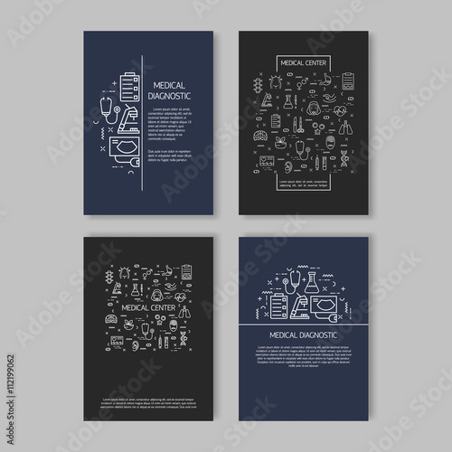 Medical center flyer or brochure template.