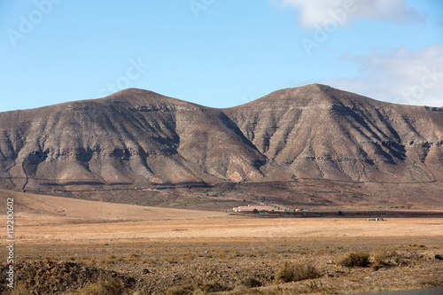 Beautiful volcanic mountains on  Fuerteventura. Canary Islands. Fuerteventura. Canary Islands