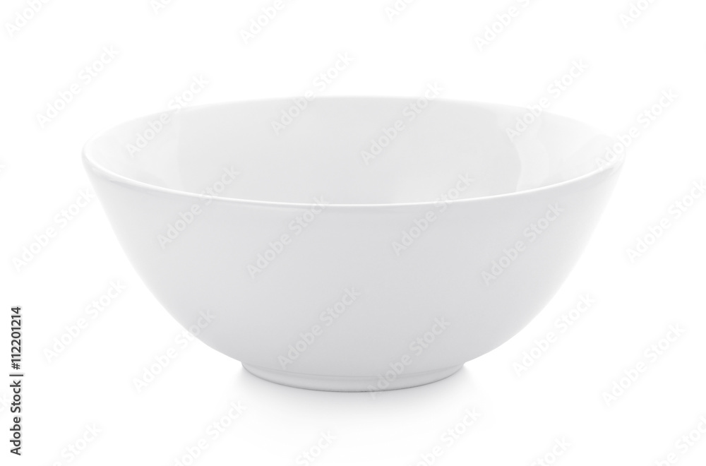 empty White bowl isolated on white background empty White bowl isolated on white background