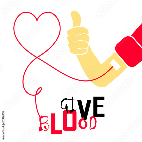 World blood donor day vector illustration. We like blood donors. 14th June. Medical Design Element