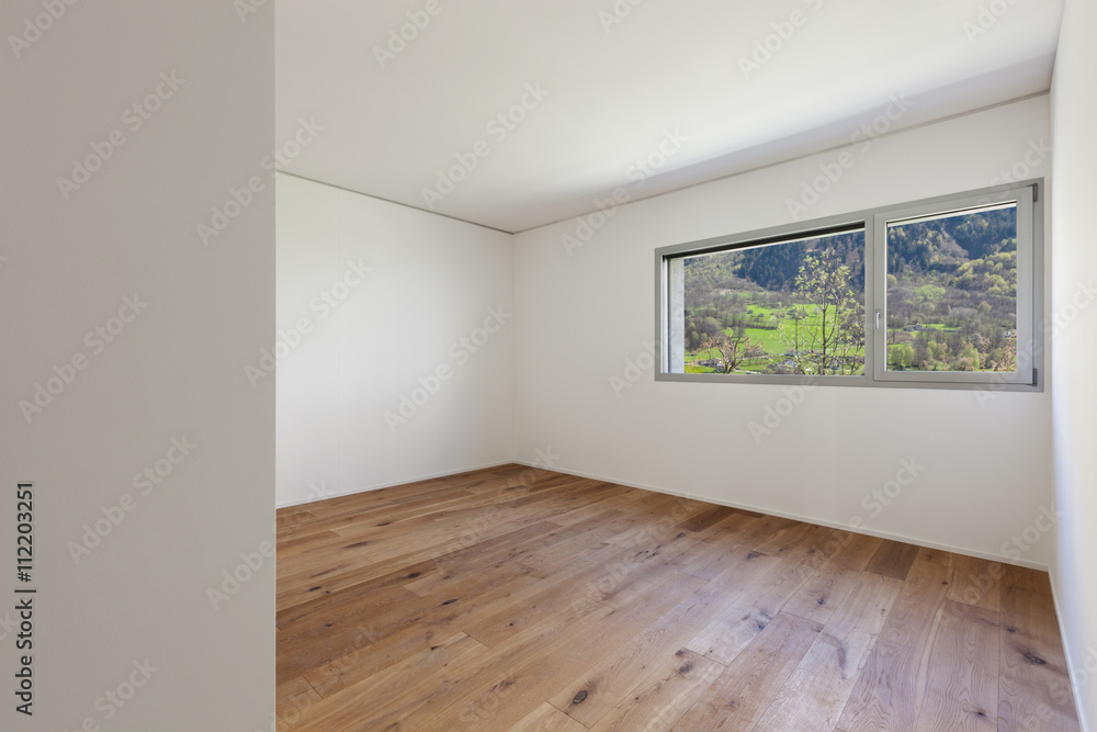 Interior, room with parquet floor Interior, room with parquet floor