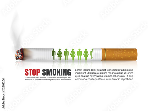World no tobacco day concept, No Smoking, Stop smoking, Vector