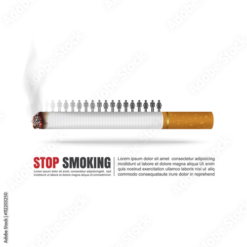 World no tobacco day concept, No Smoking, Stop smoking, Vector