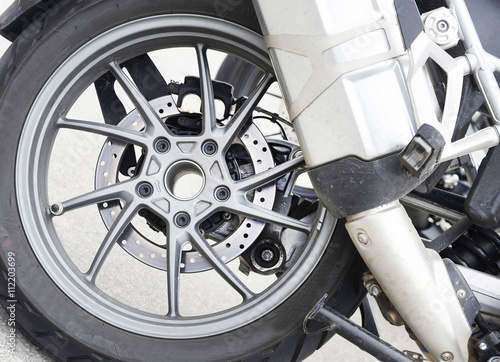 Motorbike rear wheel detail