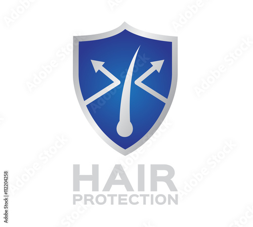 hair shield protection . hair set 2 , logo vector and icon