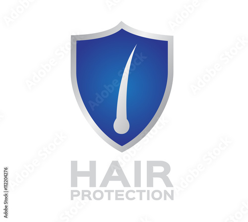 hair shield protection . hair set 2 , logo vector and icon