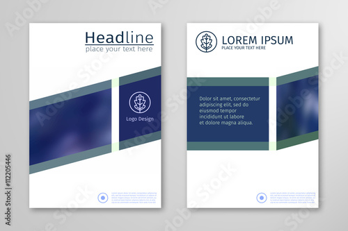 Blue annual report business brochure flyer design template vector, Leaflet cover presentation abstract flat background, layout in A4 size for magazine, cover, poster design