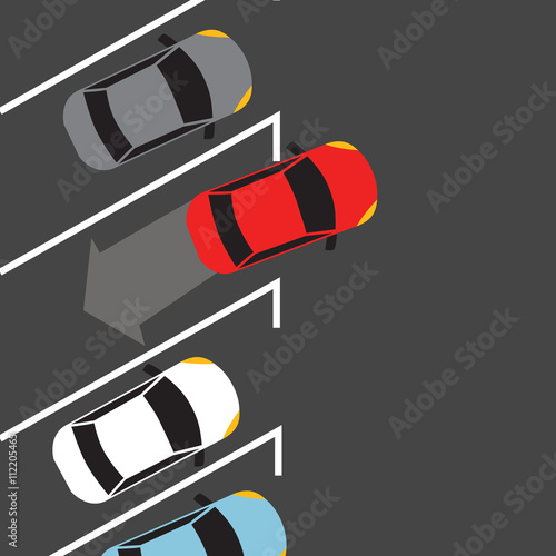 car parking from top above find space automatic sensor vehicle
