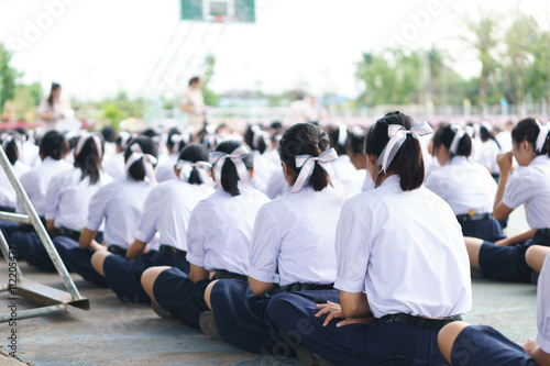 Thai students in uniform