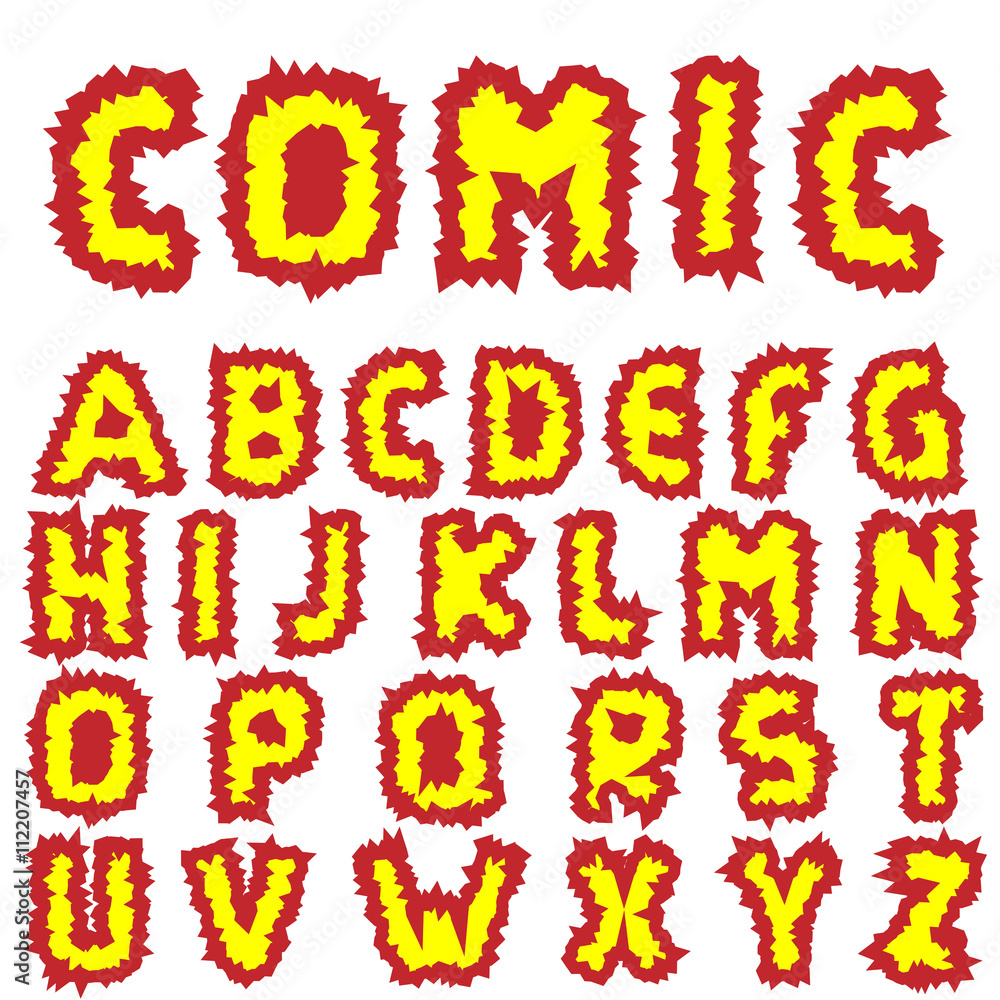 Effective Comic alphabet 