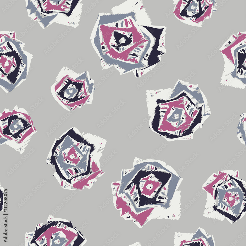 Fototapeta premium Ethnic boho seamless pattern with decorative flowers. Print. Cloth design, wallpaper.