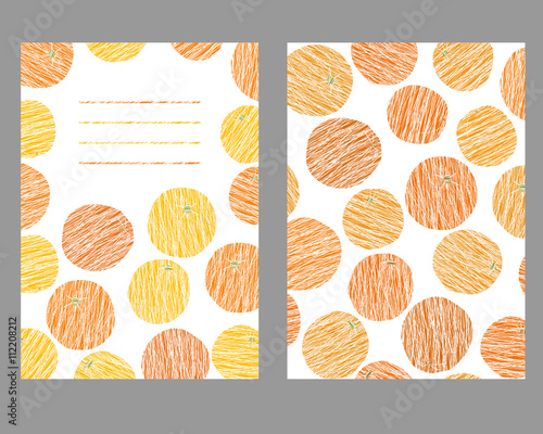 Fruit background with copy space. Seamless pattern
