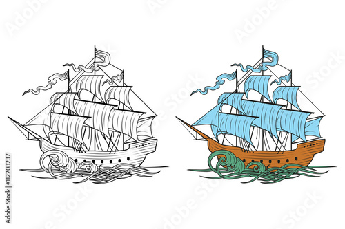 Sailing ship set