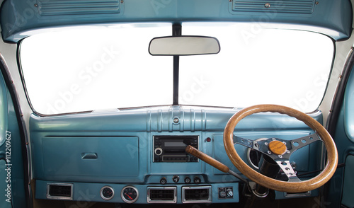 Interior of a retro car