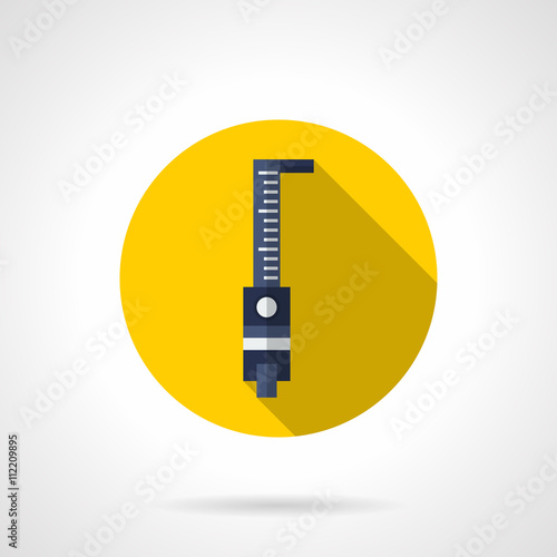 Construction roulette flat round vector icon