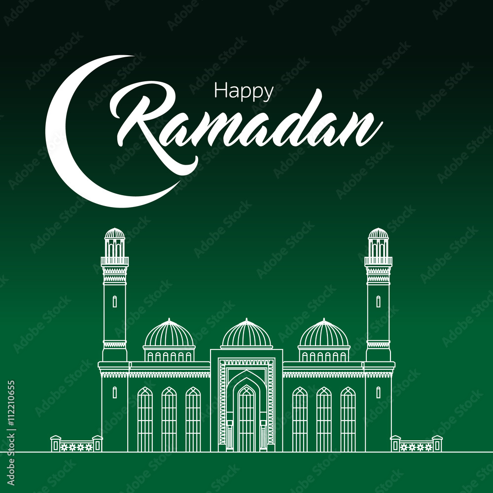 Ramadan greeting card. Eid mubarak.