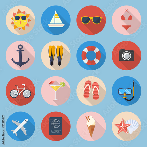 Summer Flat Icon Set