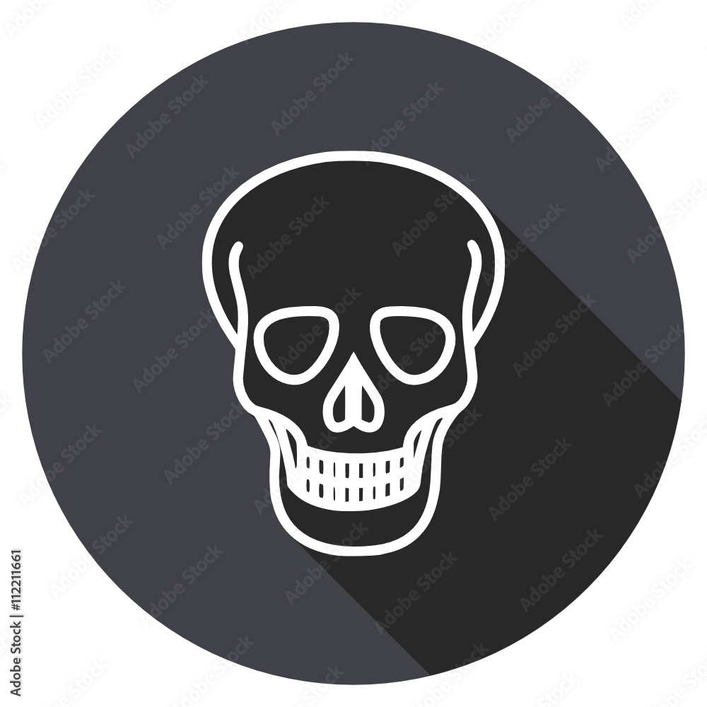 Gray circle flat design vector icon