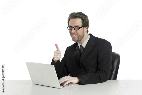 businessman with thumbs up