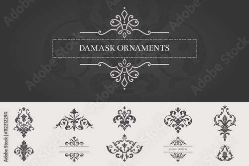 Set of damask ornaments II