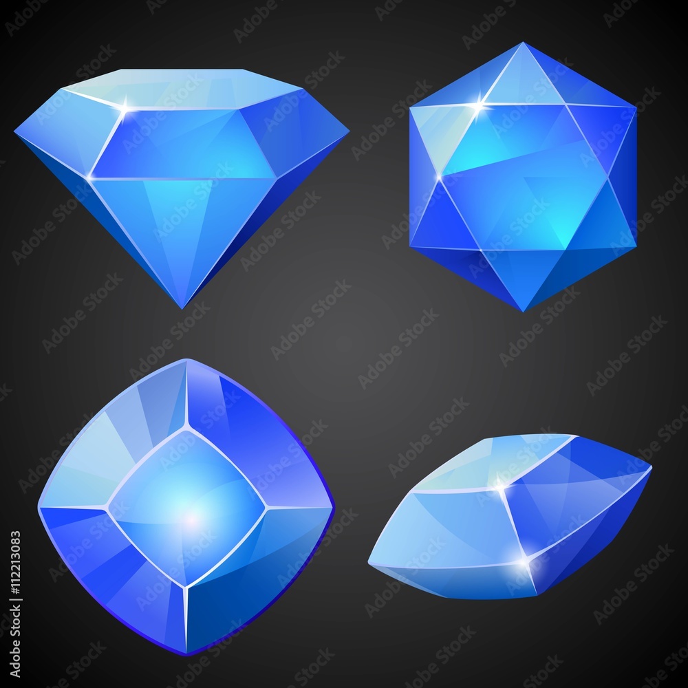 Set of gemstones. Set of gemstones.
