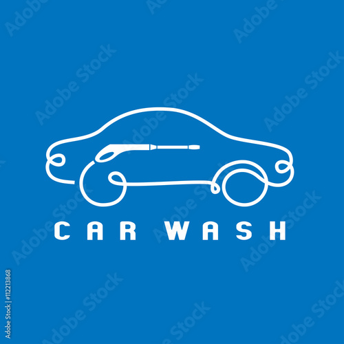 Car washing vector logo
