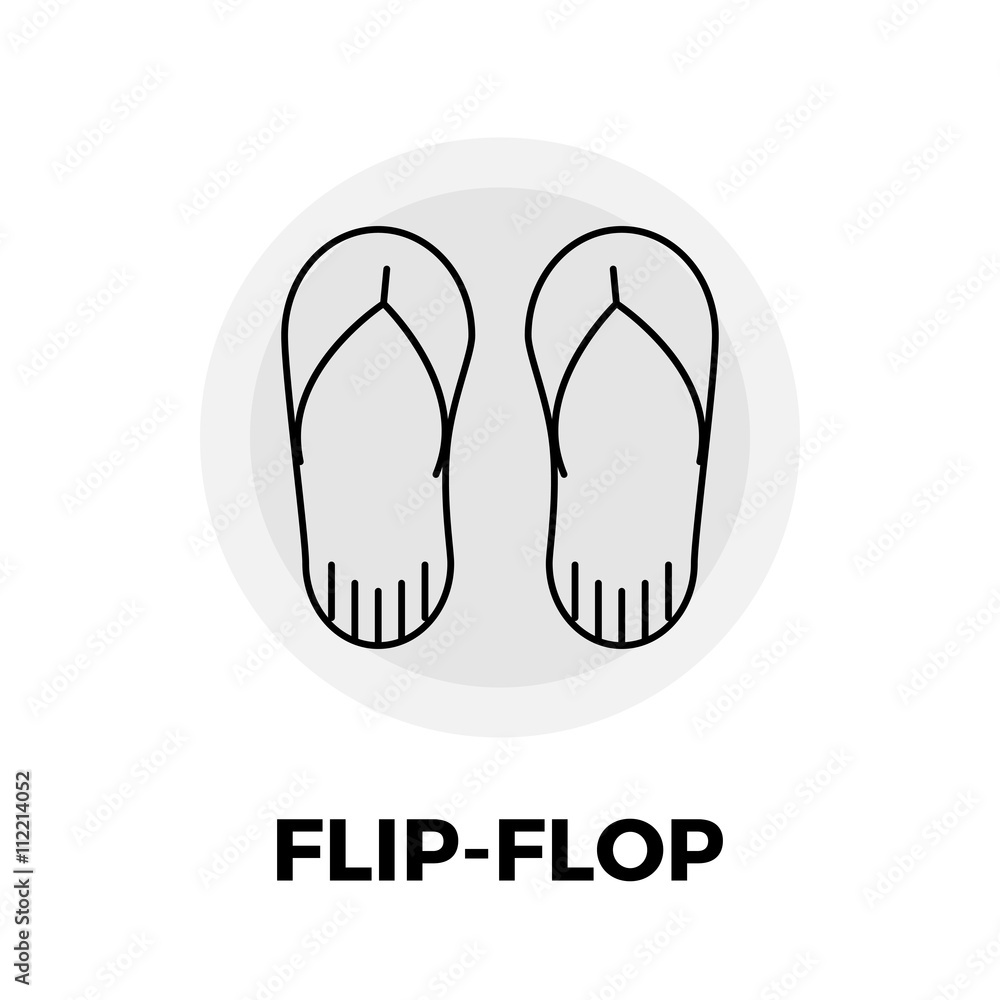 Flip-Flop Line Icon Flip-Flop Line Icon