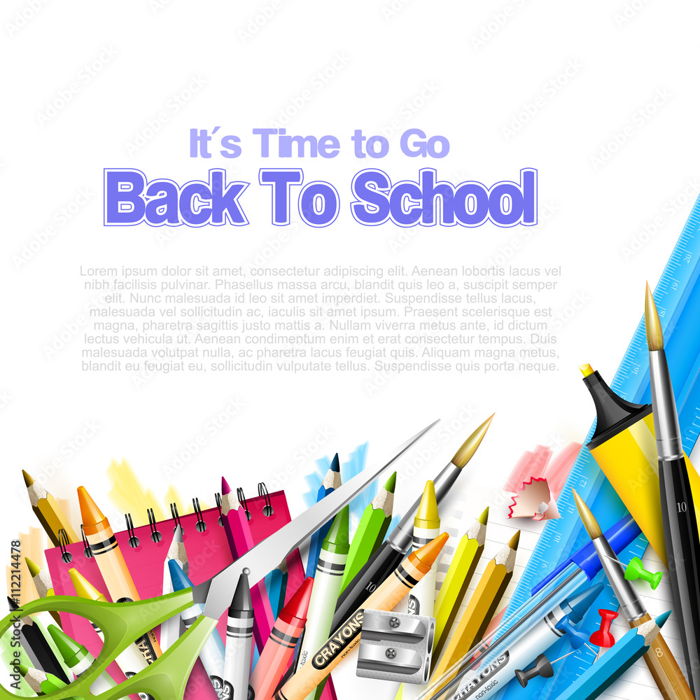 Fototapeta premium Back to school background