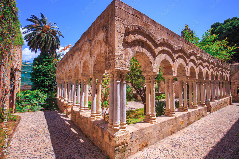 old cloister of saint john in Palermo, Sicily