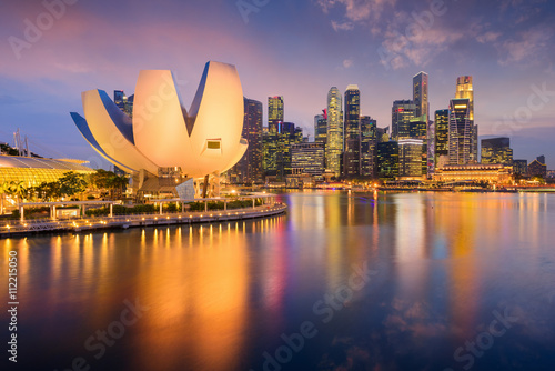 Singapore Skyline at Dusk