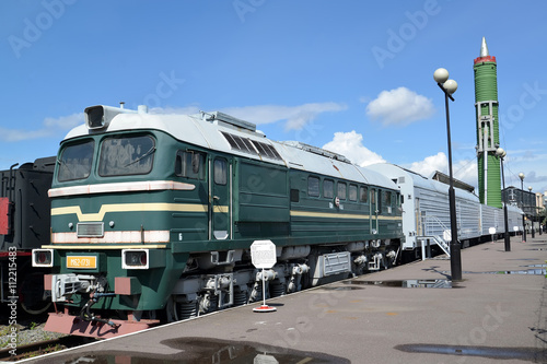 ST. PETERSBURG, RUSSIA. A view of a locomotive o