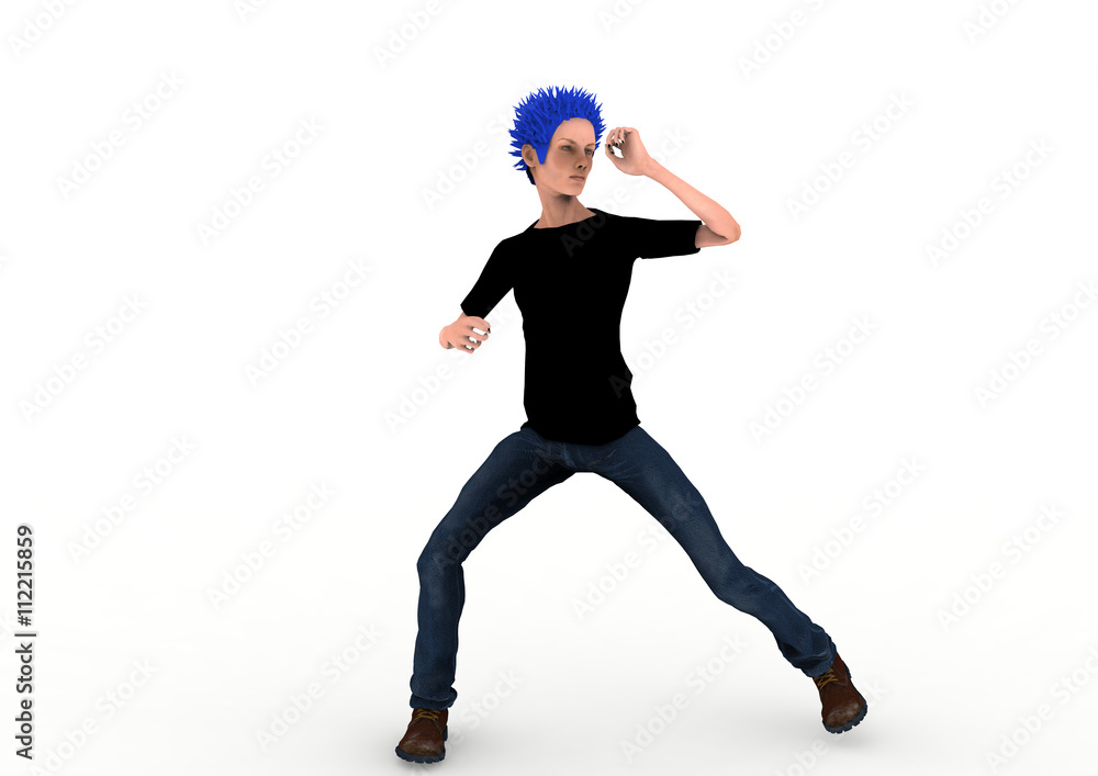 Man mit blauem Haar IV Man mit blauem Haar IV