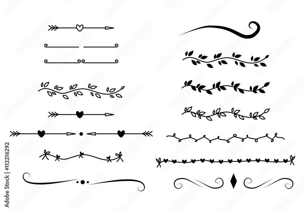 Divider set vector Stock Vector | Adobe Stock