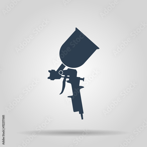 Airbrush car paint icon. Vector concept illustration for design