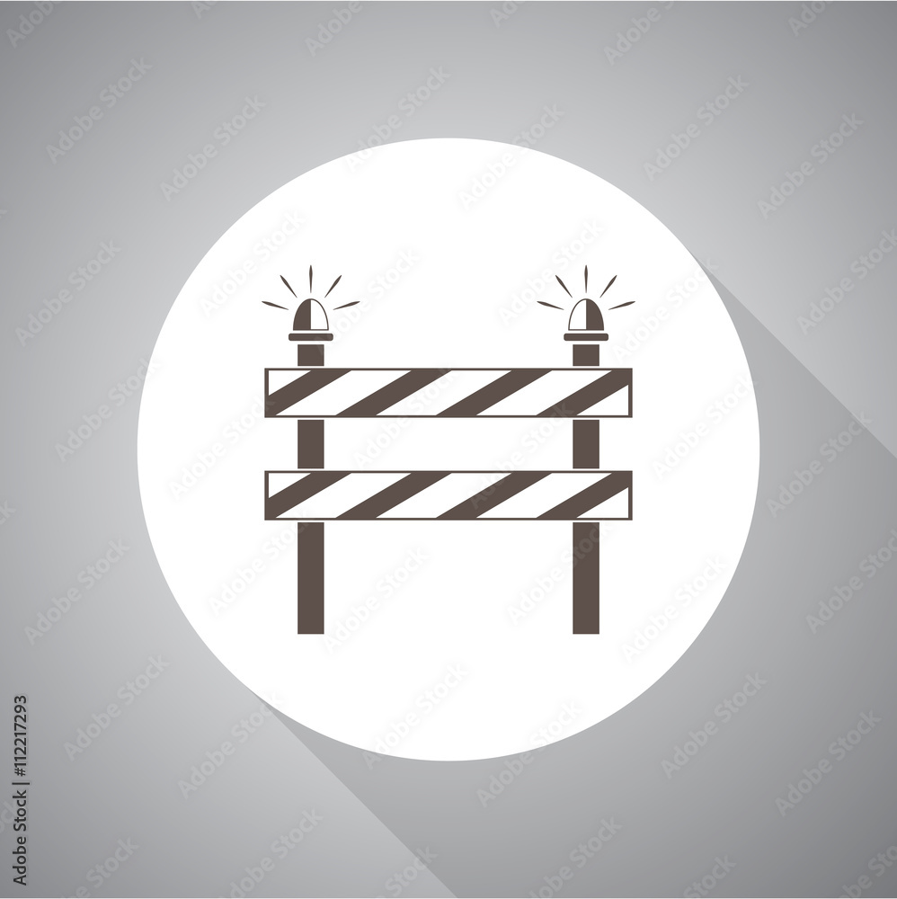 Obraz premium Construction Roadblock vector icon