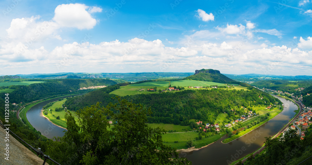 Ausblick von der Festung Königstein in Sachsen