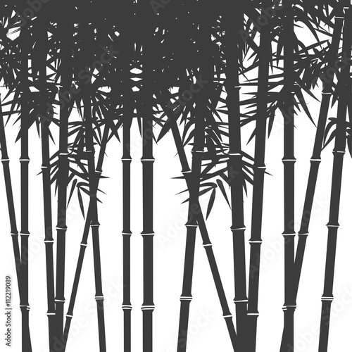 Background with silhouettes of bamboo
