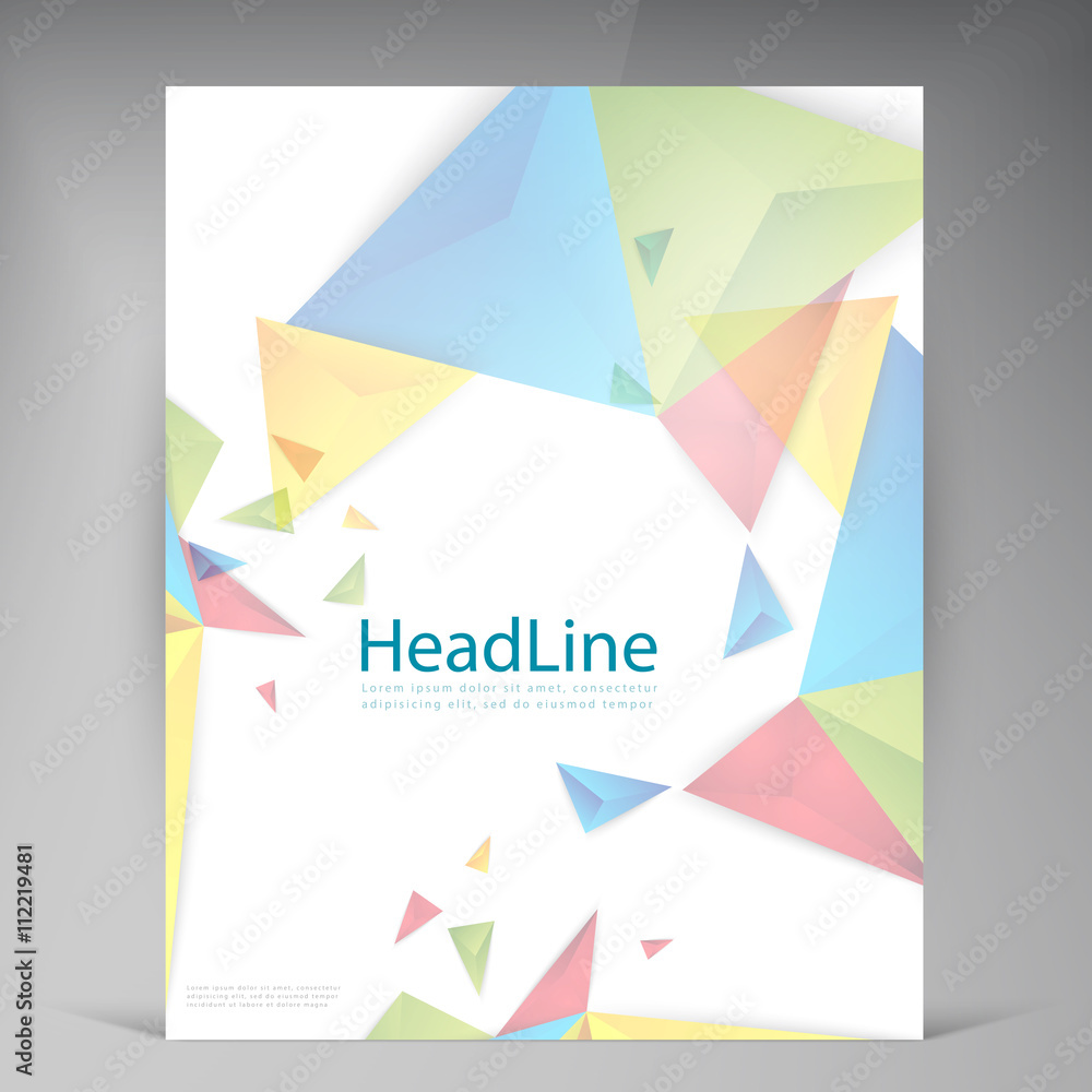 Fototapeta premium Abstract vector modern flyers brochure.