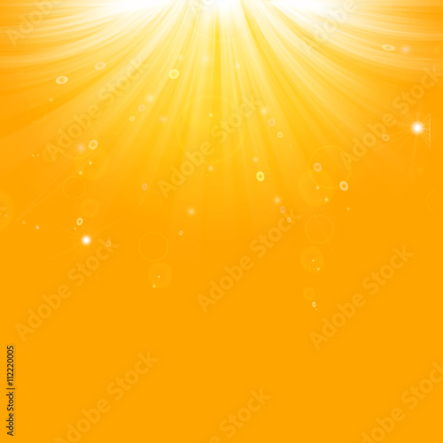 Shiny sun lights, abstract aqua summer background