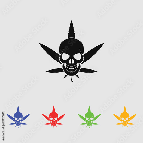 Cannabis Skull Vector icon